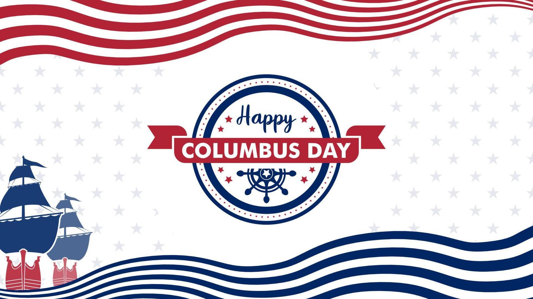 columbus day background for presentation color white vector