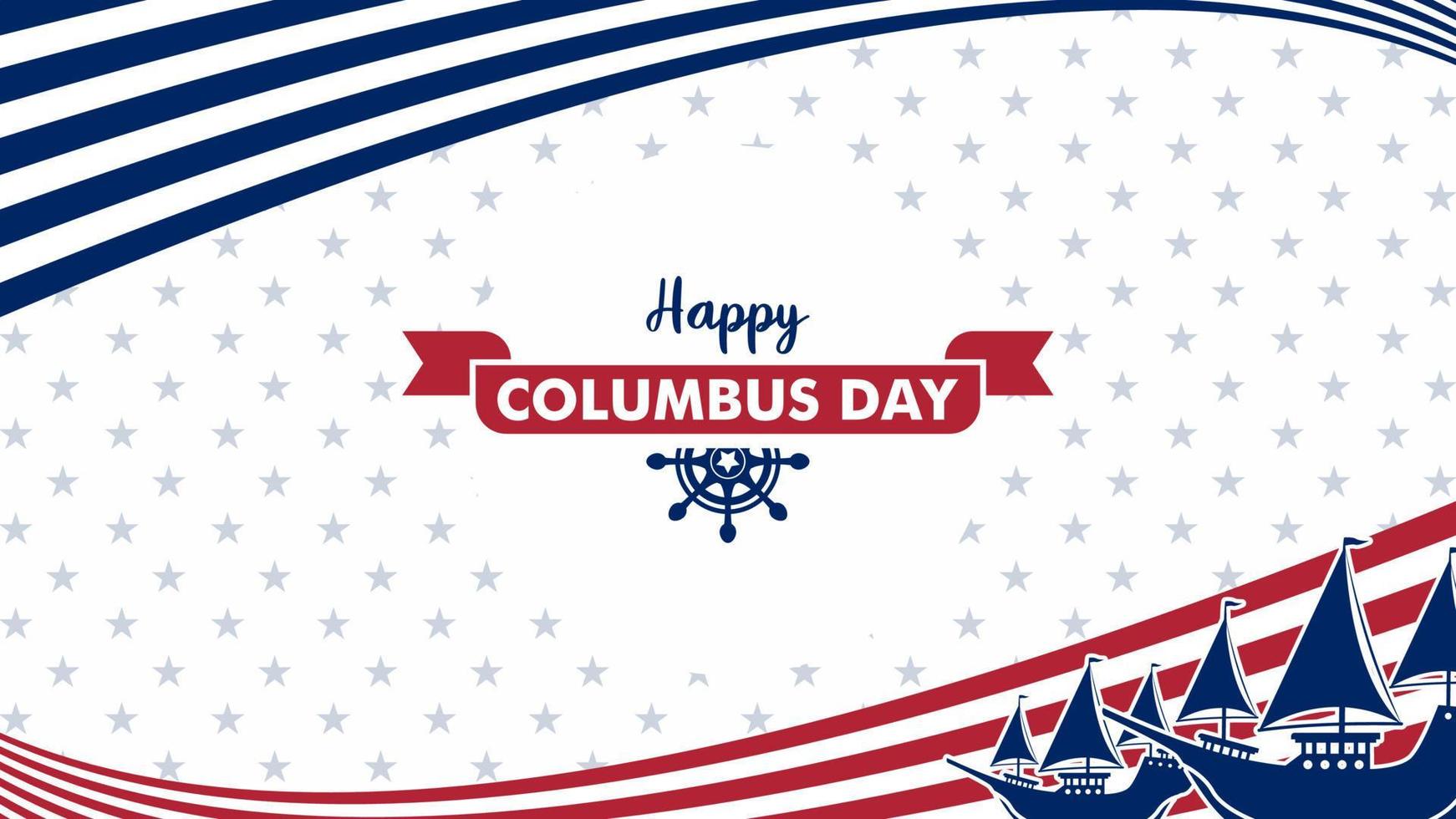columbus day background for presentation color white vector