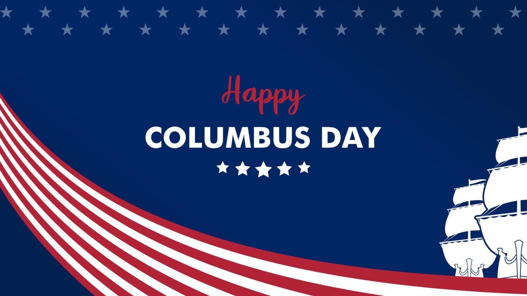 columbus day background for presentation vector