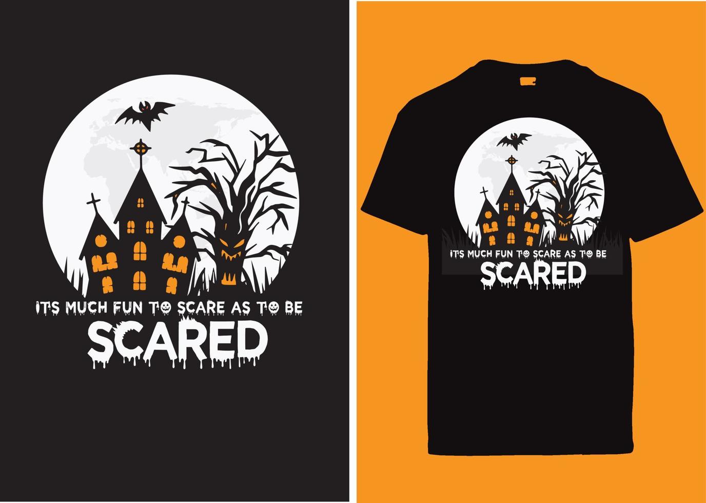 diseño de camiseta de tipografía de halloween vector