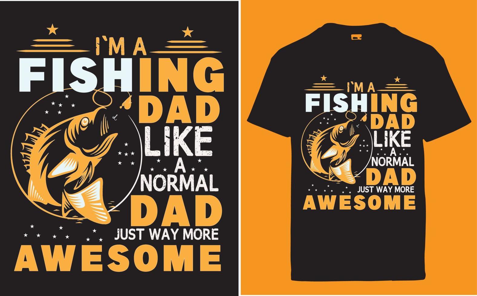 Fishing dad vintage typography tshirt design vector