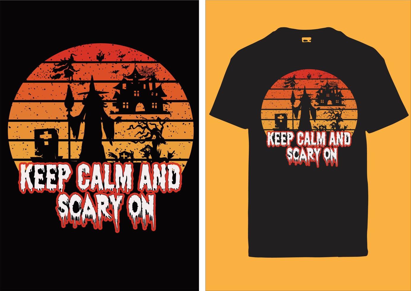 Halloween vintage typography tshirt design vector