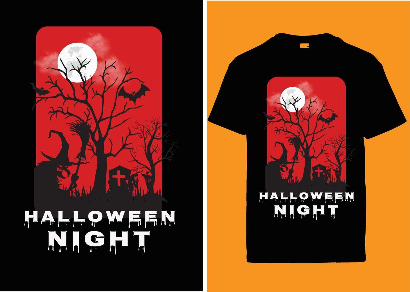 diseño de camiseta de tipografía vintage hallowen vector