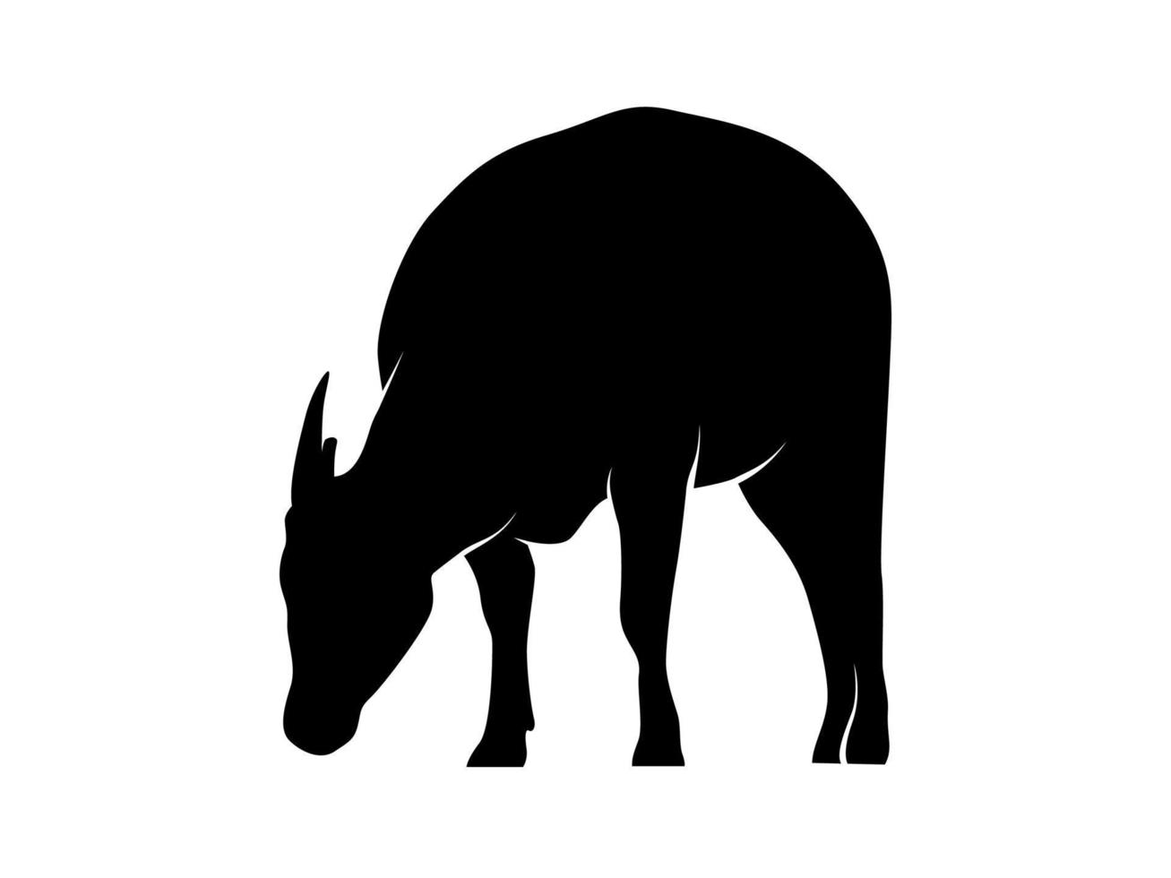 anoa animal vector silhouette