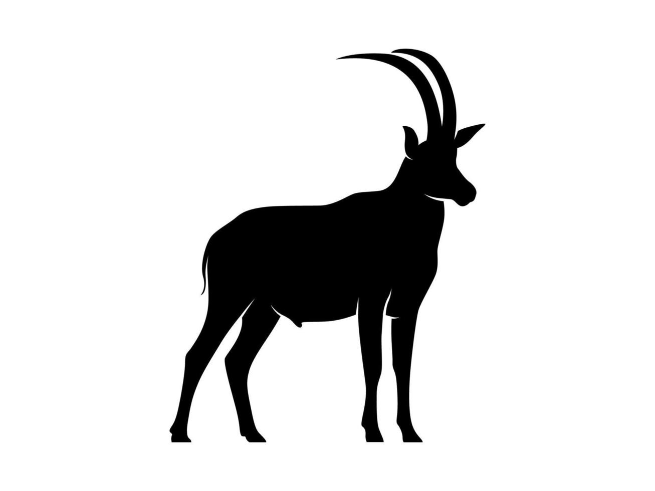 antelope animal vector silhouette