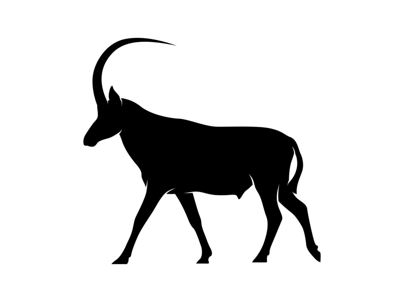 antelope animal vector silhouette