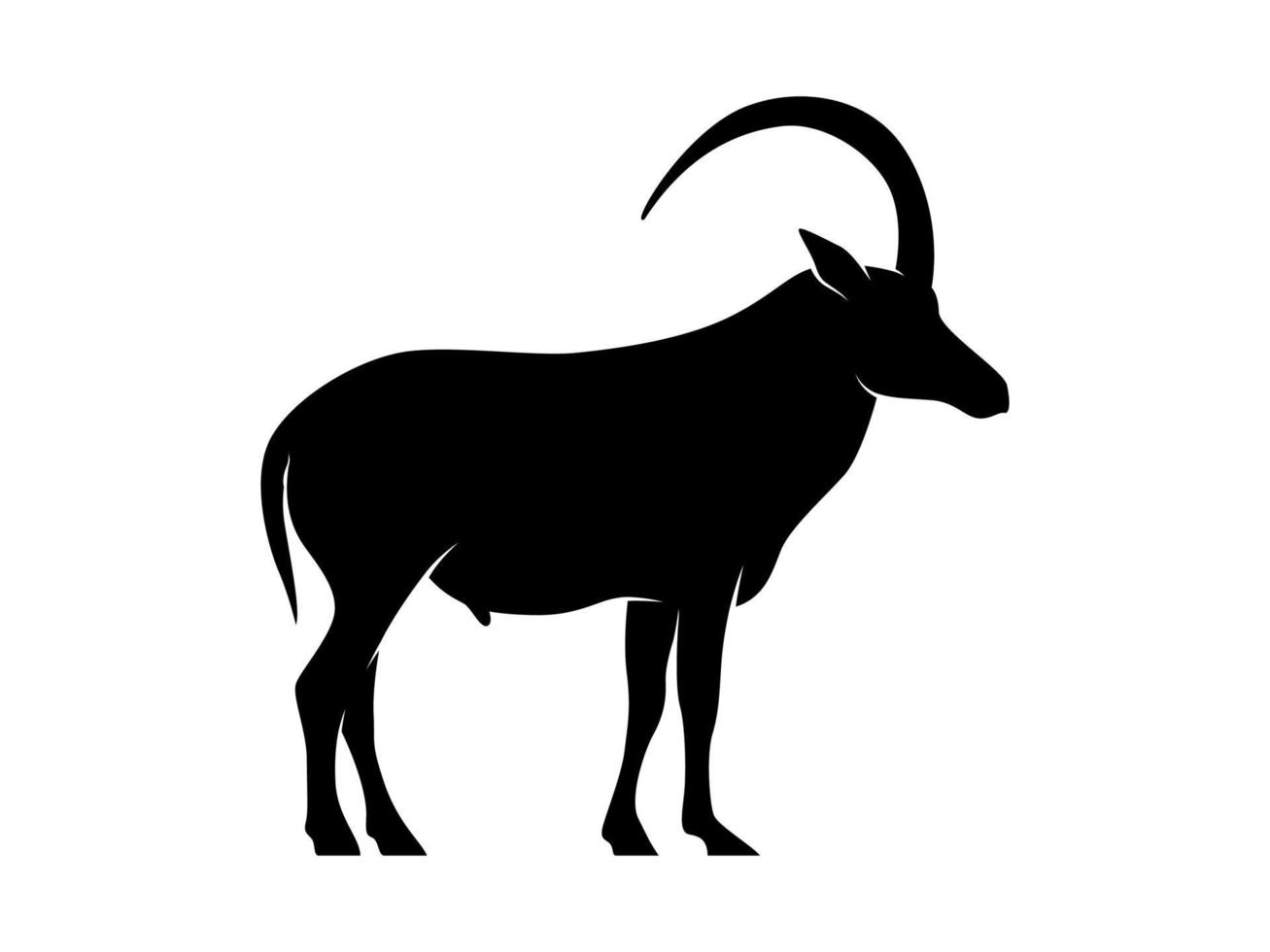antelope animal vector silhouette