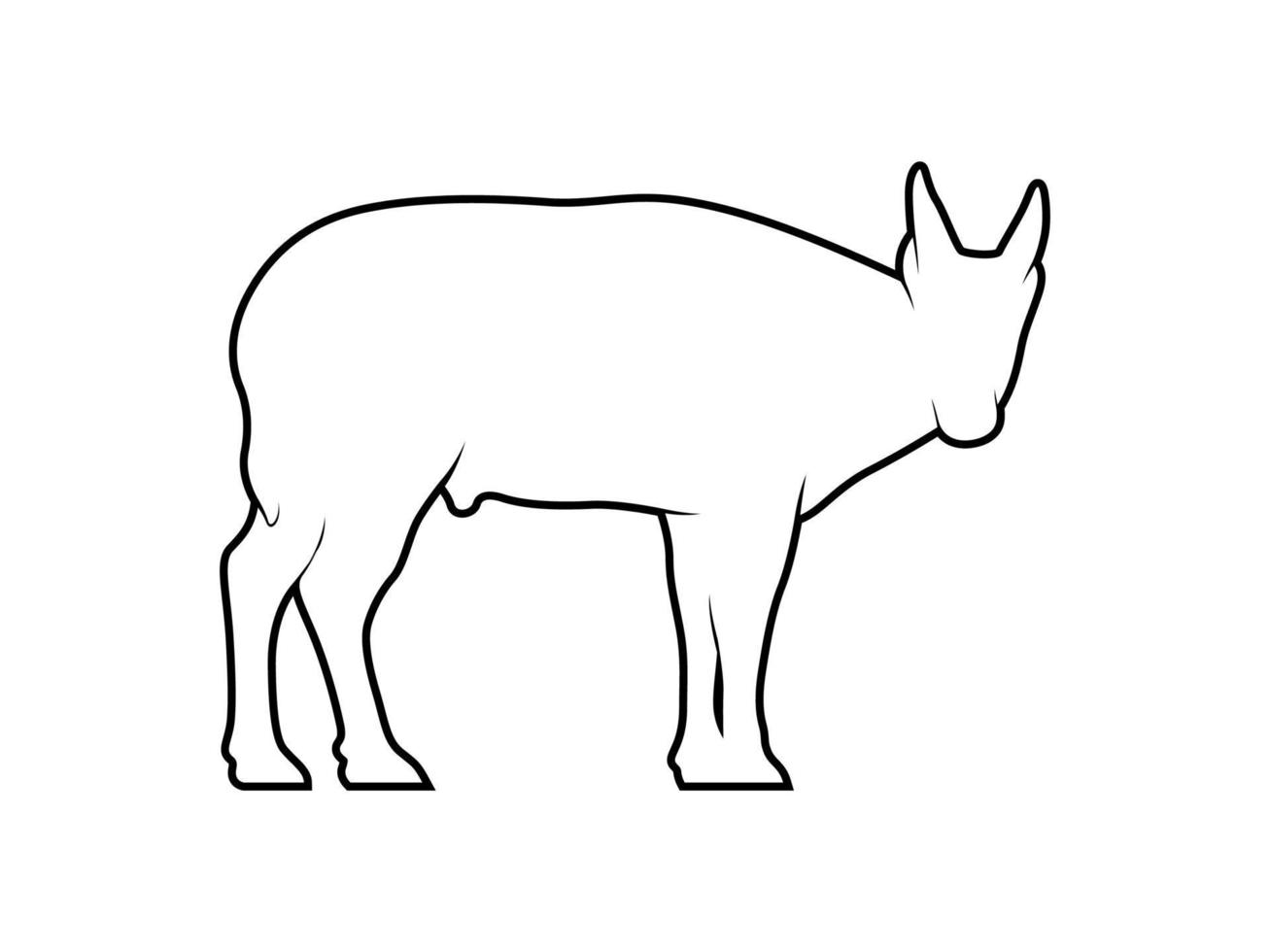 anoa animal vector outline silhouette