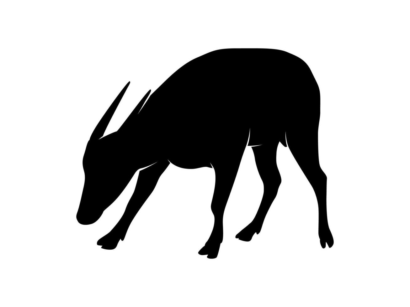 anoa animal vector silhouette