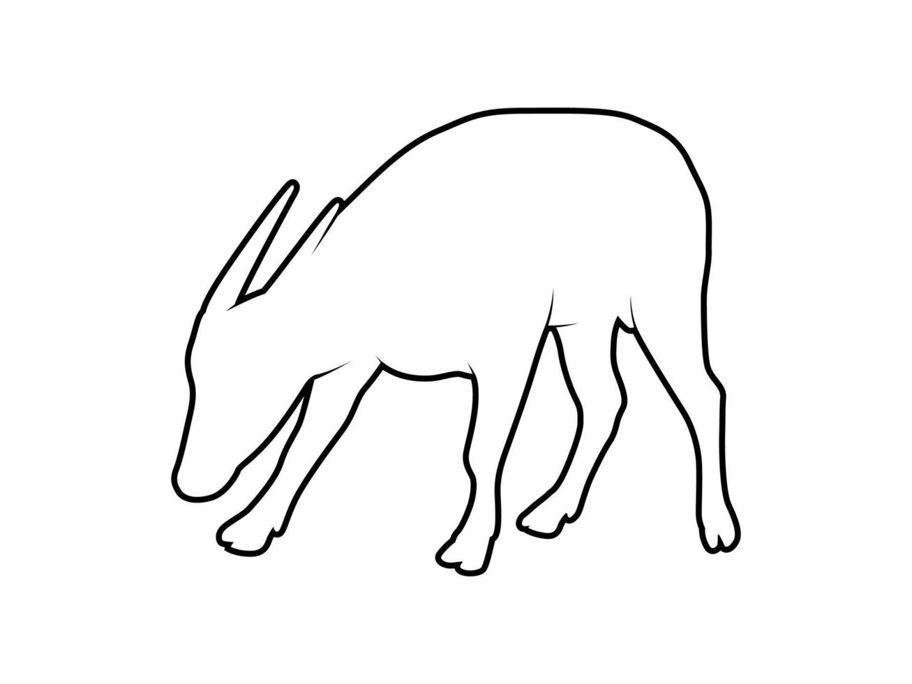 anoa animal vector outline silhouette