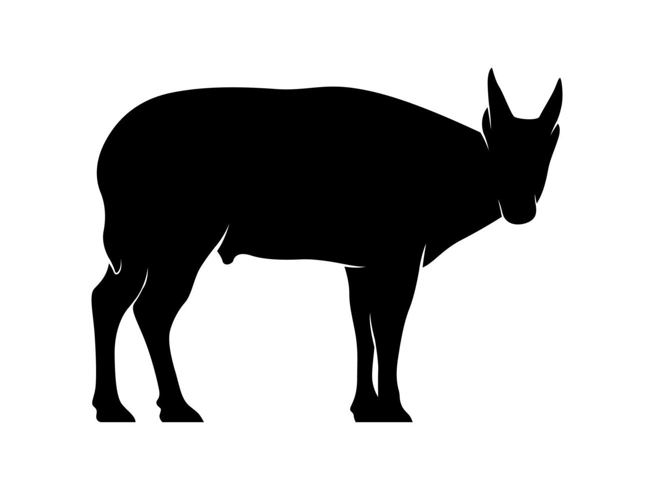 silueta de vector animal de anoa