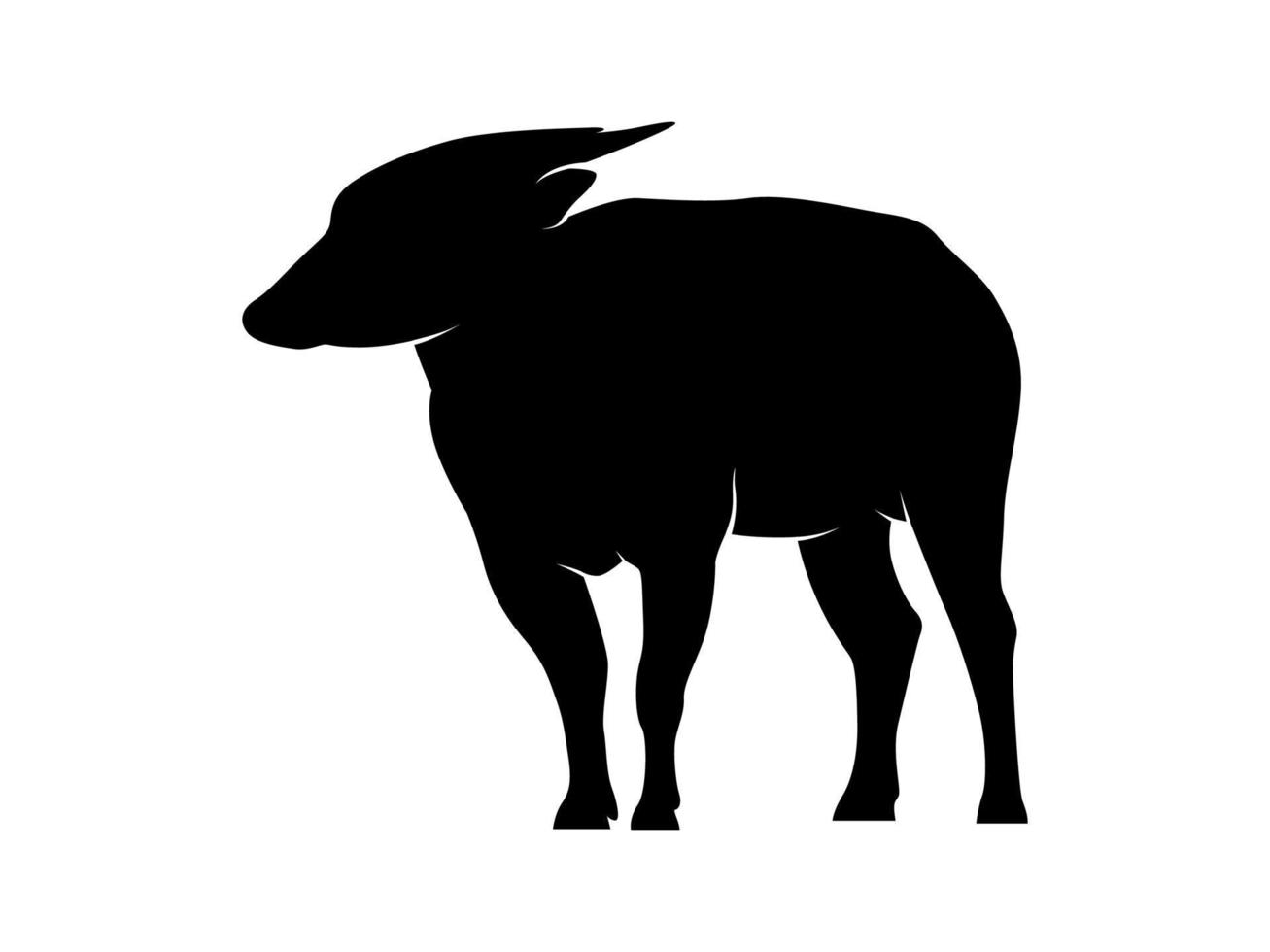 silueta de vector animal de anoa