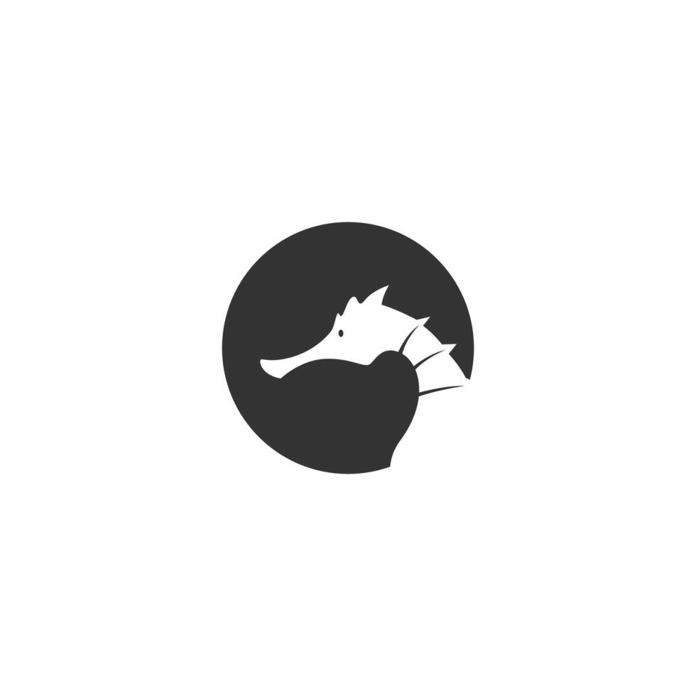 Seahorse icon logo design illustration vector