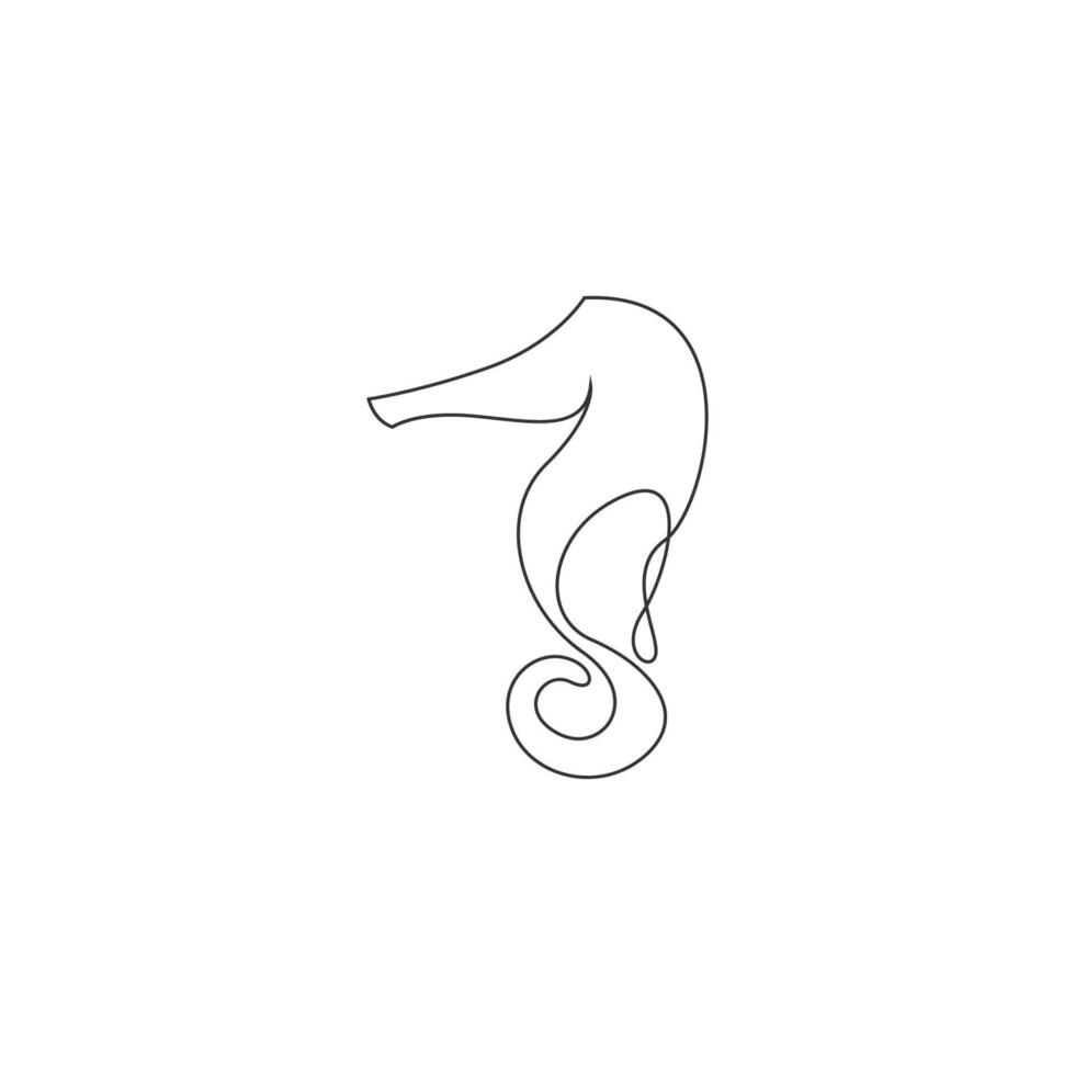 Seahorse icon logo design illustration vector