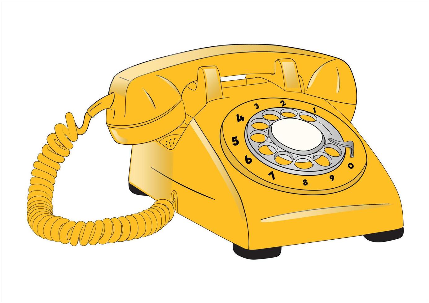 Ilustración de vector de teléfono vintage