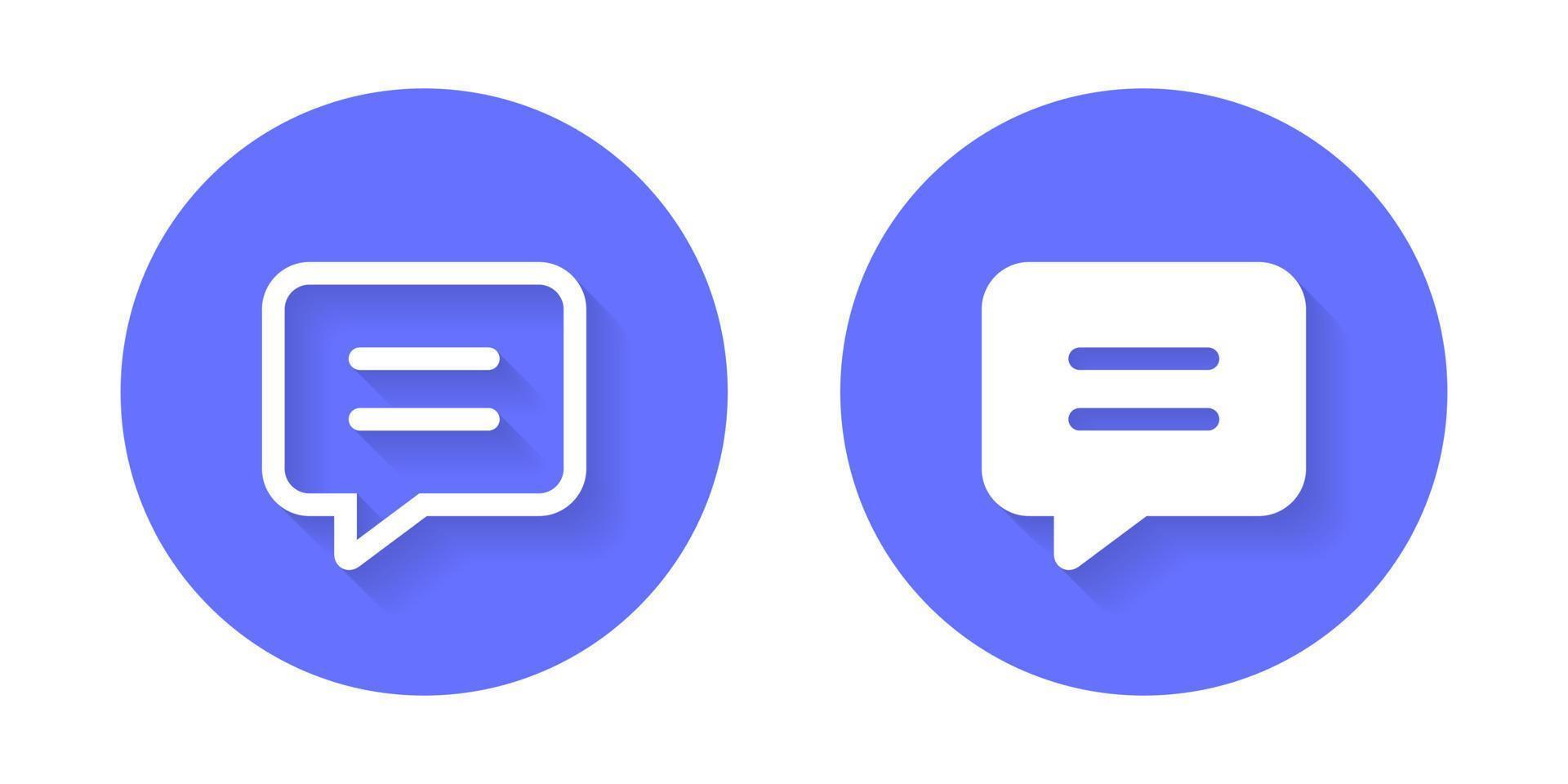 Messages, chat, speech bubble icon vector in flat style