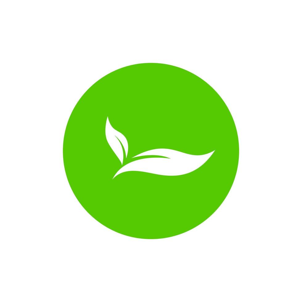 Leaf, leaves icon shaped like a whale's tail vector