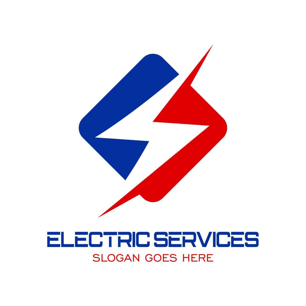 vector de logotipo de soluciones de servicio eléctrico