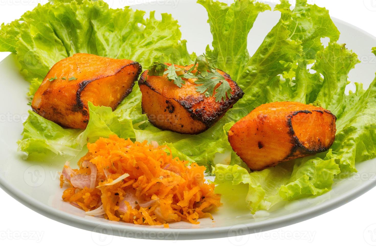Fish Tikka on the plate photo
