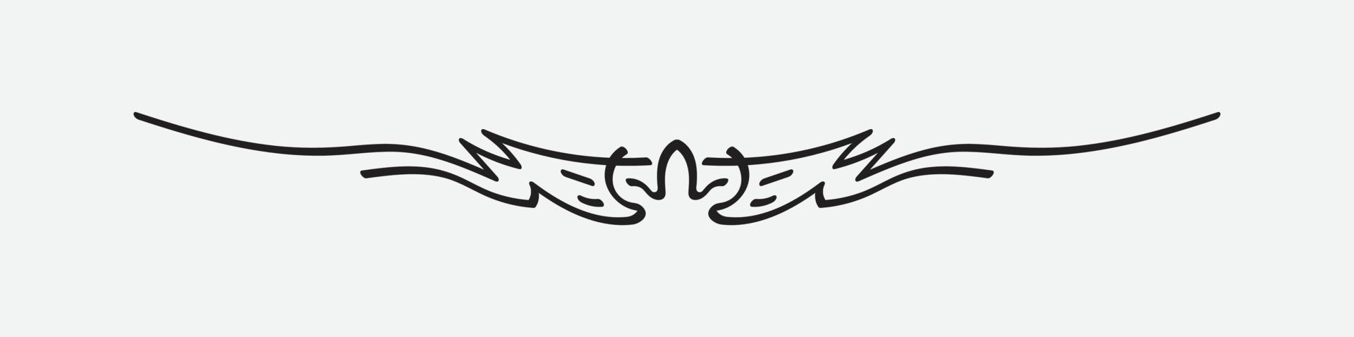 text divider, decorative element, border and page rule frame vector