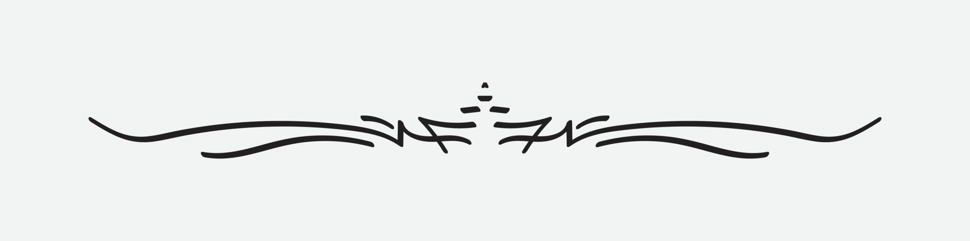 text divider, decorative element, border and page rule frame vector
