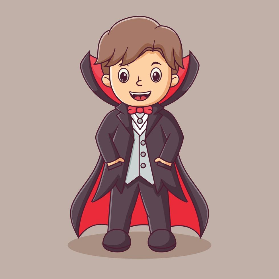 Cute Dracula Vampire Cartoon isolated on white background. Dracula Mascot  Cartoon Character. Halloween Icon Concept White Isolated. Flat Cartoon  Style Suitable for Web Landing Page, Banner, Flyer 10934566 Vector Art at  Vecteezy
