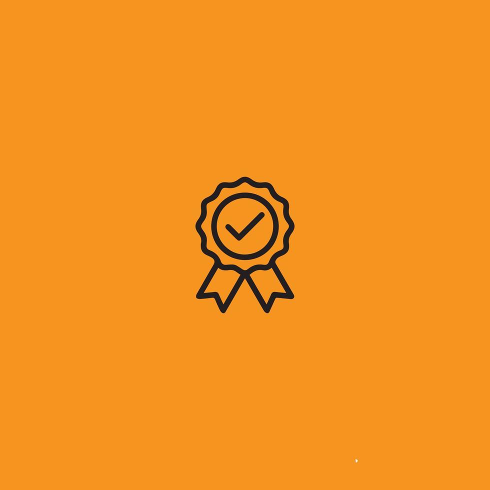 Rosette Stamp Icon Vector Design Template. Editable Stroke.