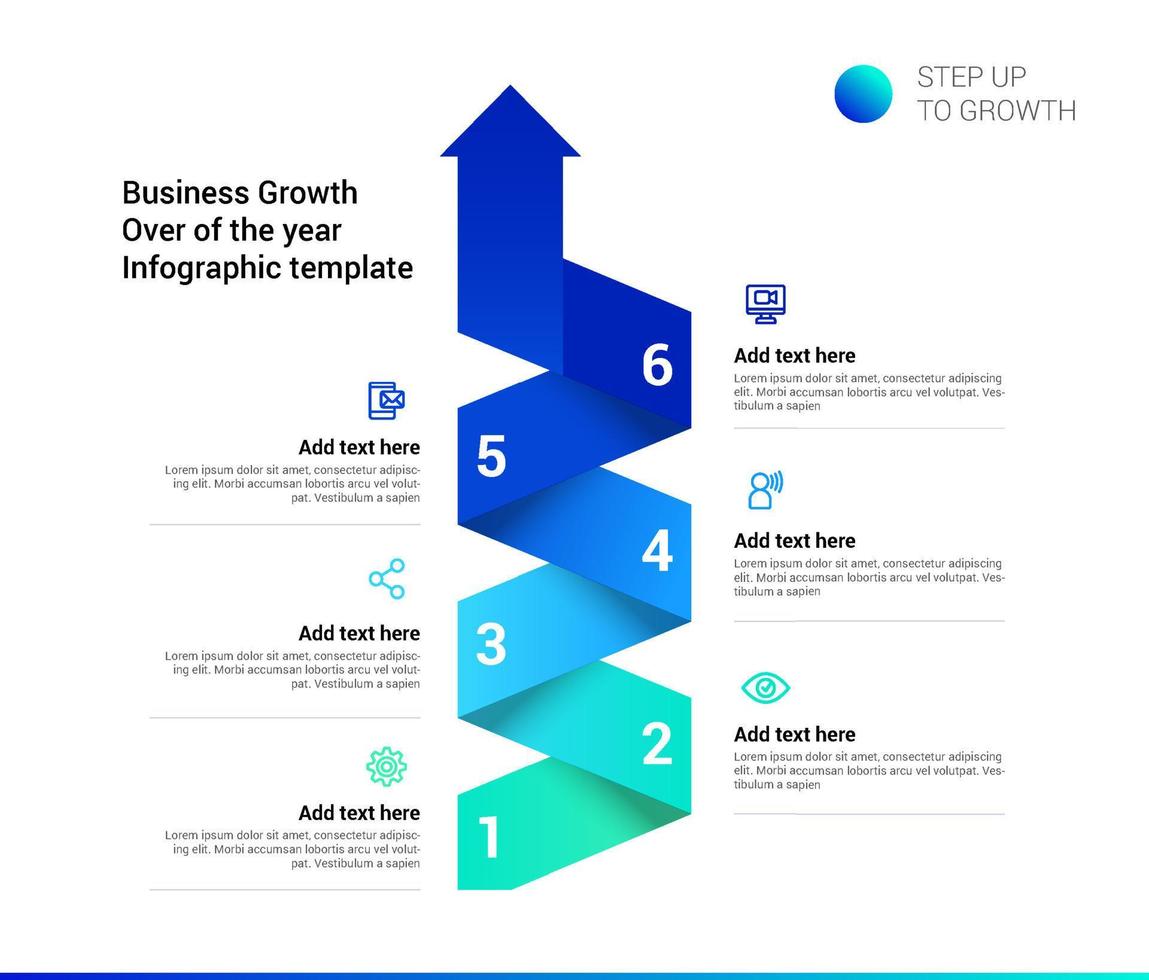 Arrow Growth Infographic vector