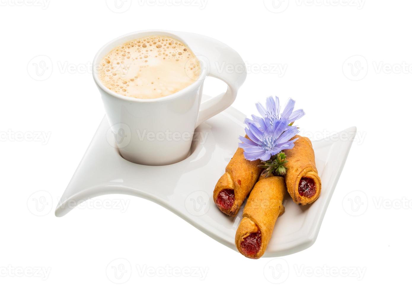 Coffee with pastry on white background 10934727 Stock Photo at Vecteezy