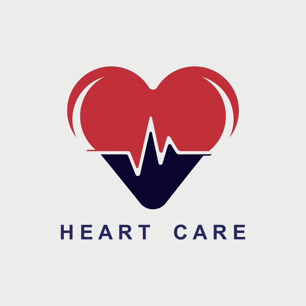 health logo design concept with heart gambar vector