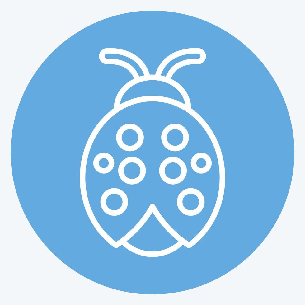 Icon Ladybug. suitable for Garden symbol. blue eyes style. simple design editable. design template vector. simple illustration vector