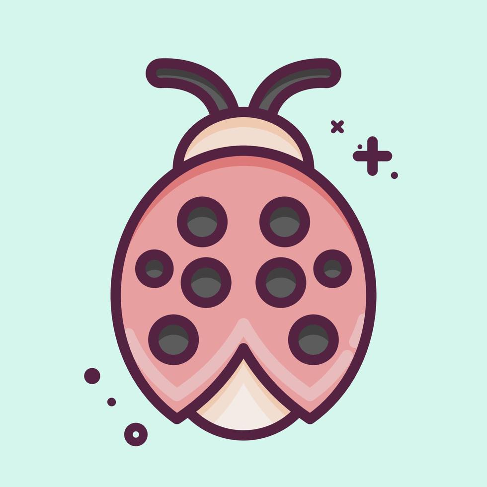 Icon Ladybug. suitable for Garden symbol. MBE style. simple design editable. design template vector. simple illustration vector