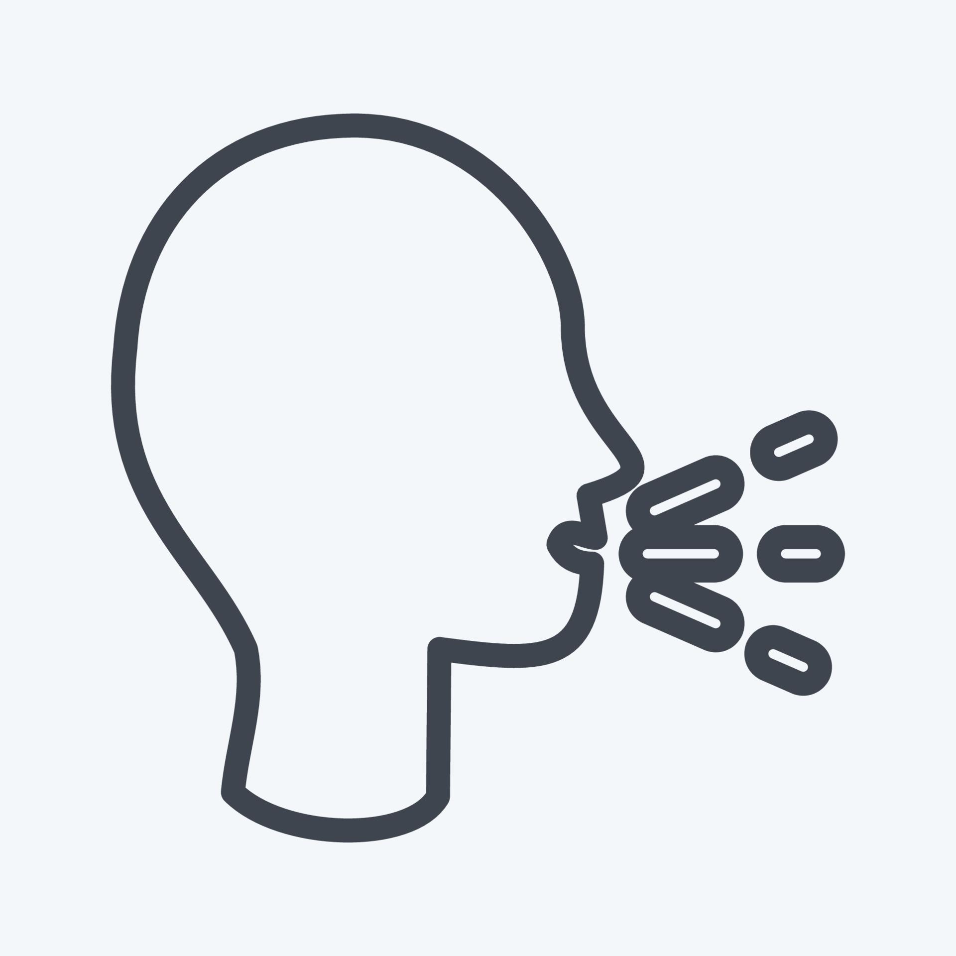 Icon Sneezing. suitable for flu symbol. line style. simple design