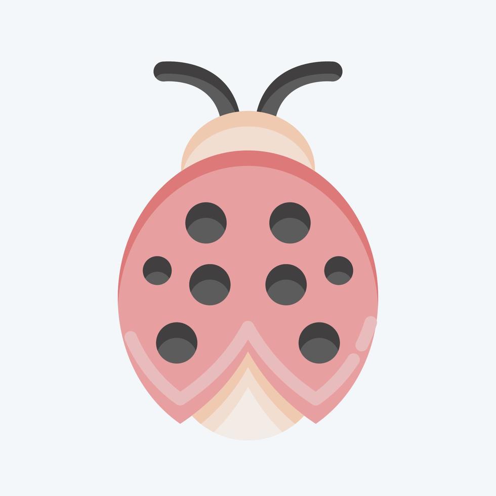 Icon Ladybug. suitable for Garden symbol. flat style. simple design editable. design template vector. simple illustration vector