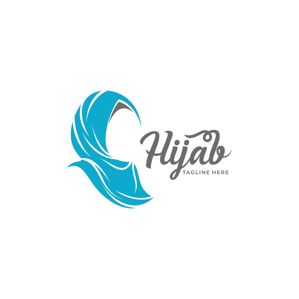 Beauty hijab logo designs vector muslimah fashion logo template