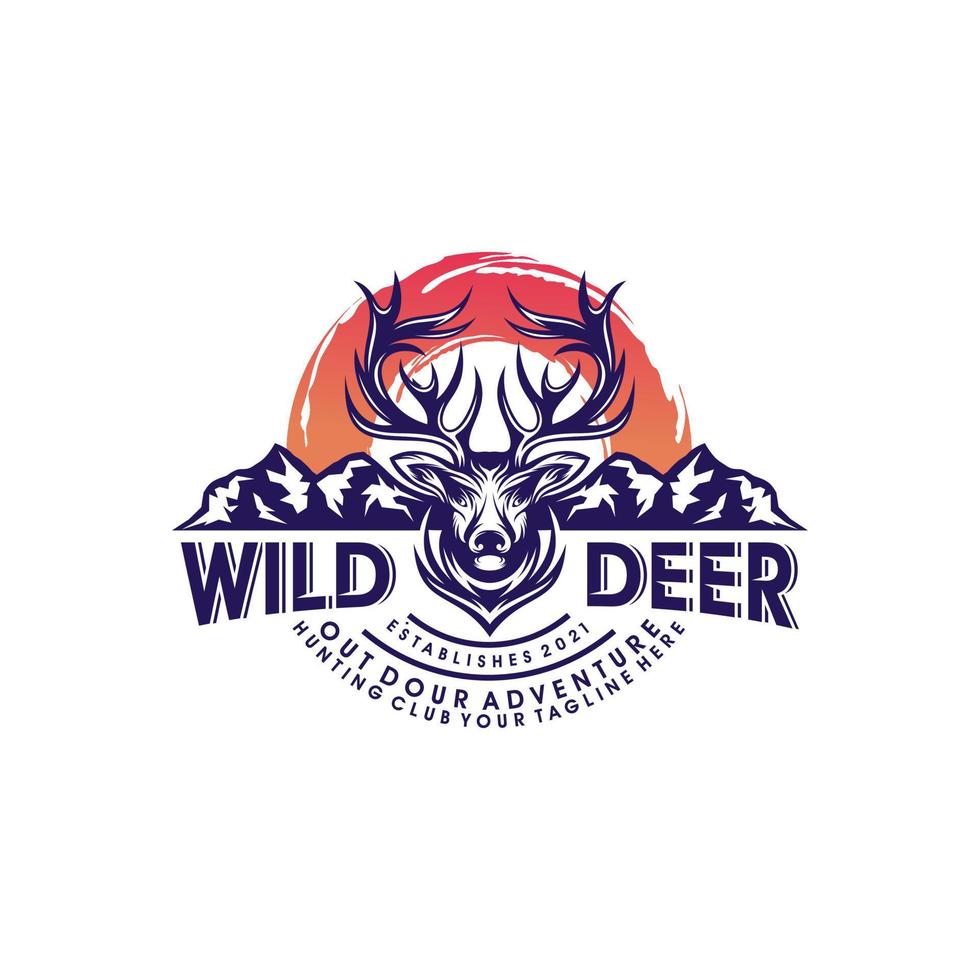 Deer logo design vector template