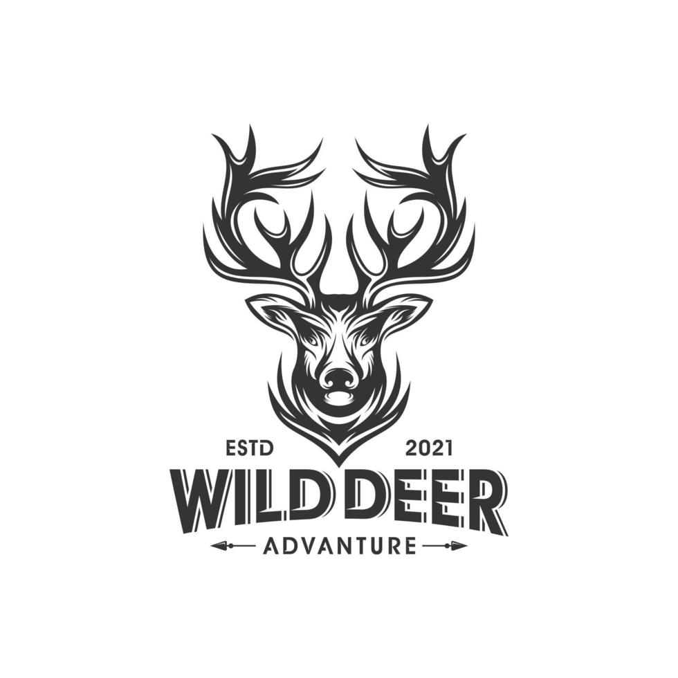 Deer logo design vector template