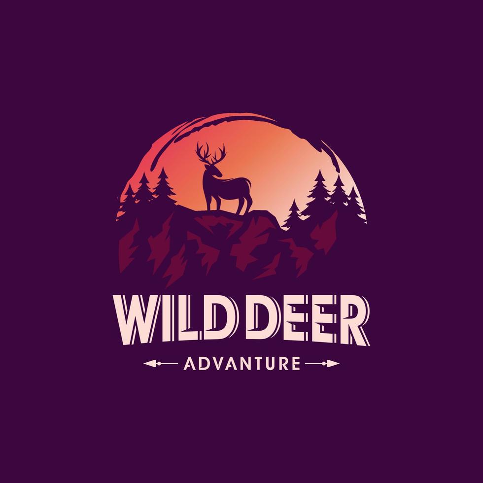 Deer logo design vector template
