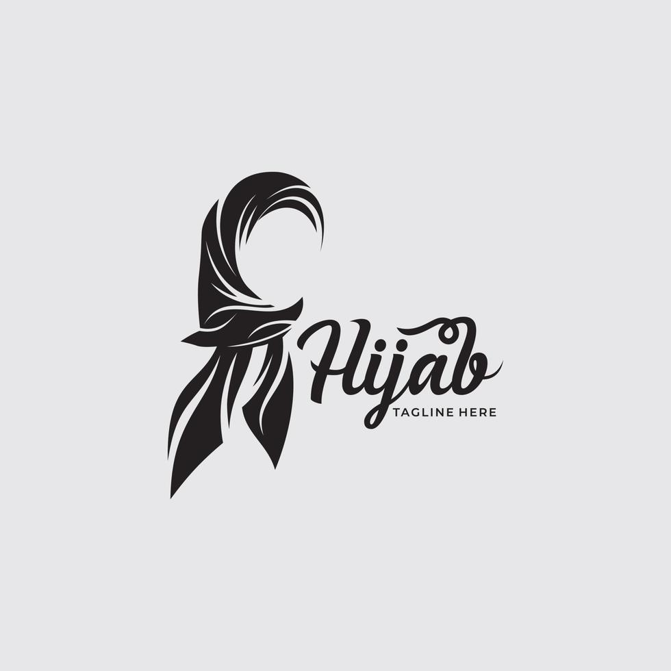 belleza hijab logo diseños vector muslimah moda logo plantilla