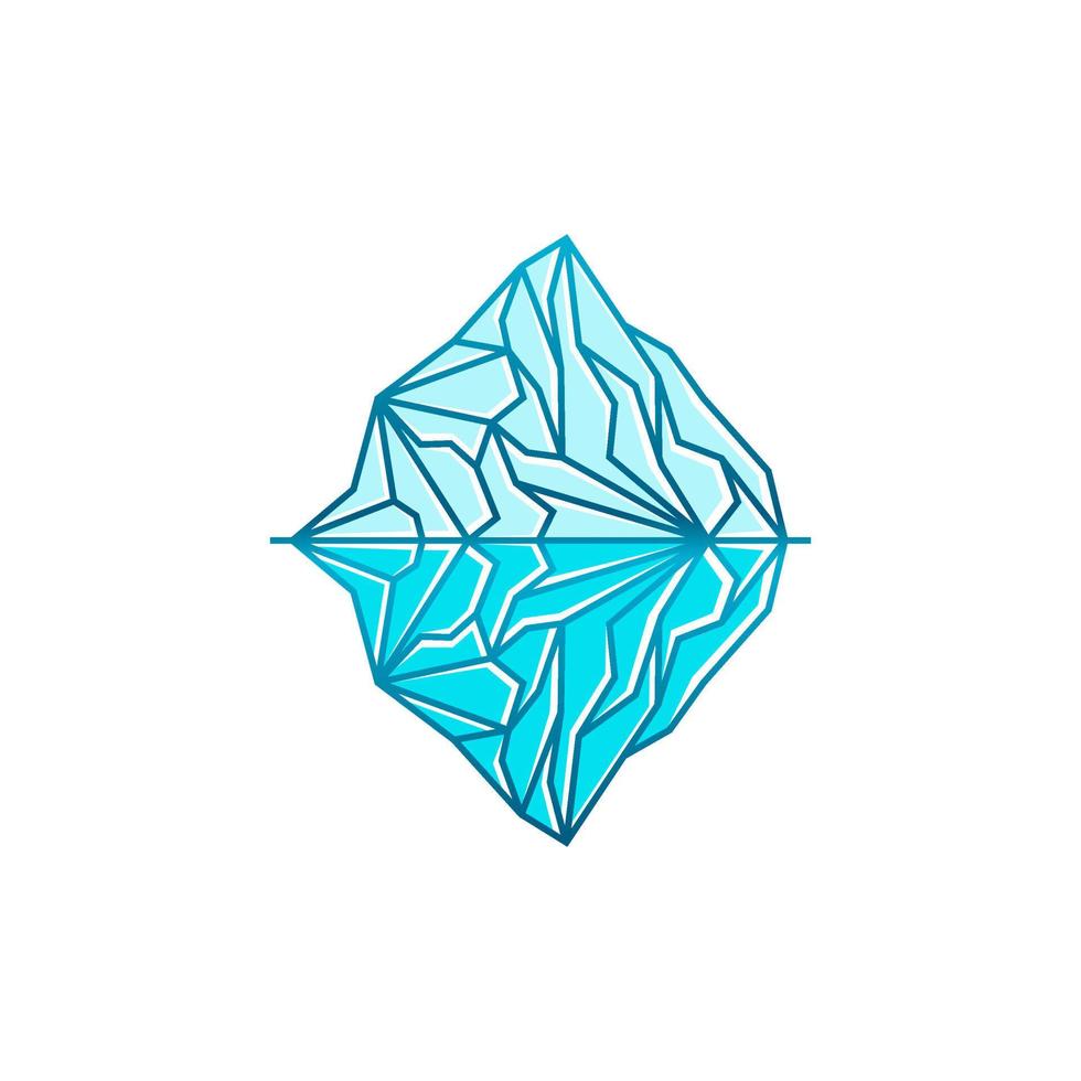 Iceberg logo design vector illustration