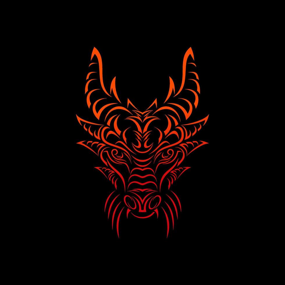 Dragon mascot logo design vector template