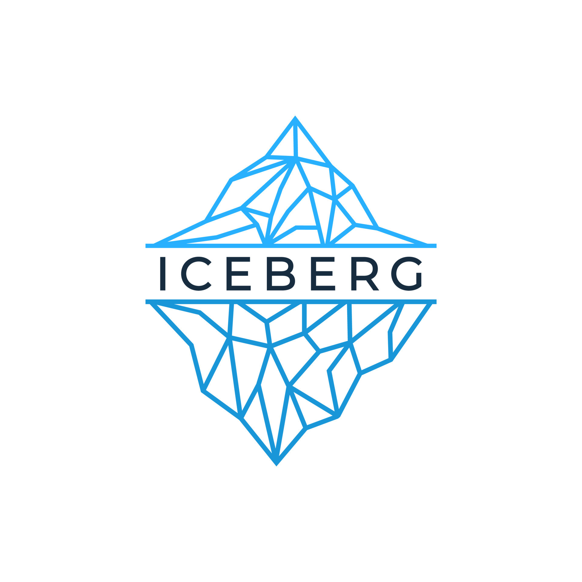 Iceberg simple lines logo design vector icon symbol graphic ...