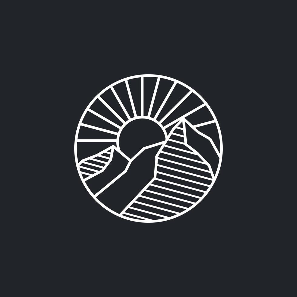 Mountain logo design template vector