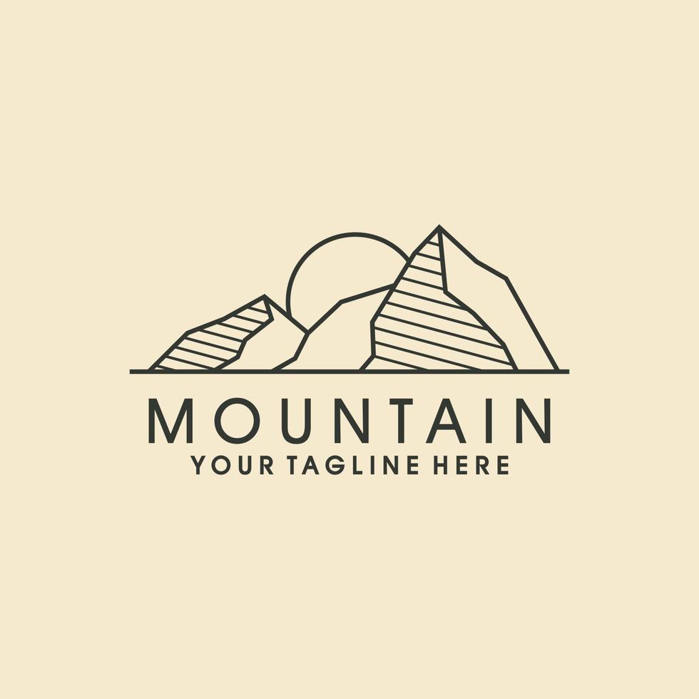 Mountain logo design template vector