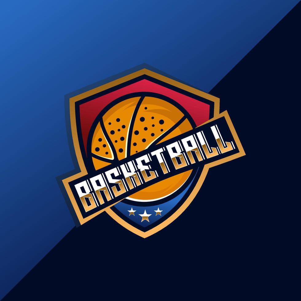 Basketball sport logo design vector illustration