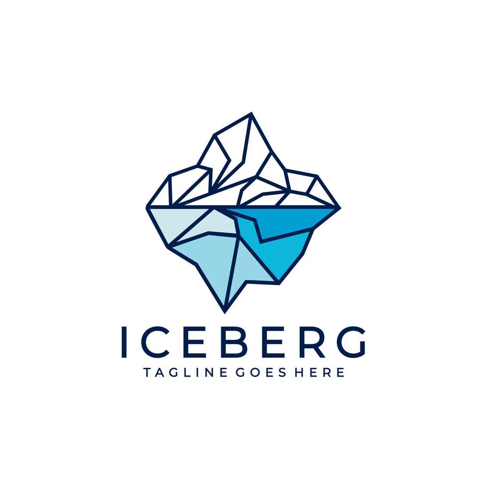 Iceberg logo design vector illustration