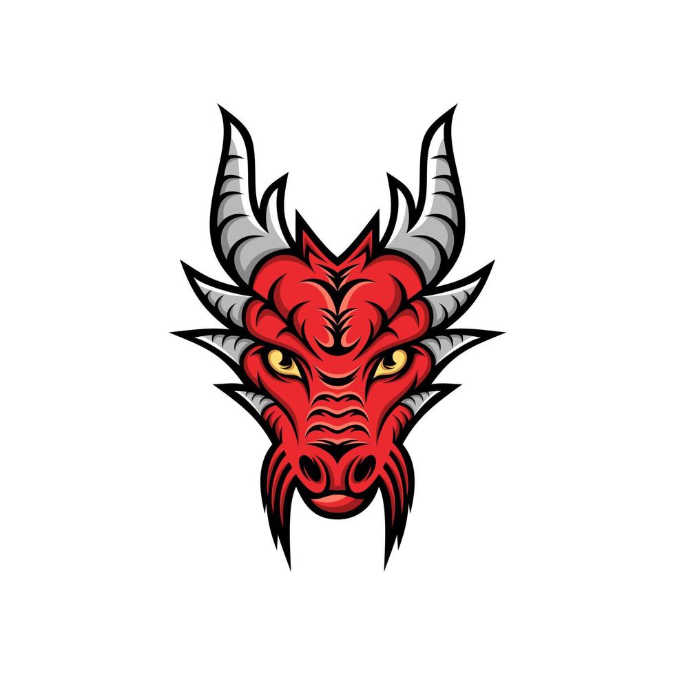 Dragon mascot logo design vector template