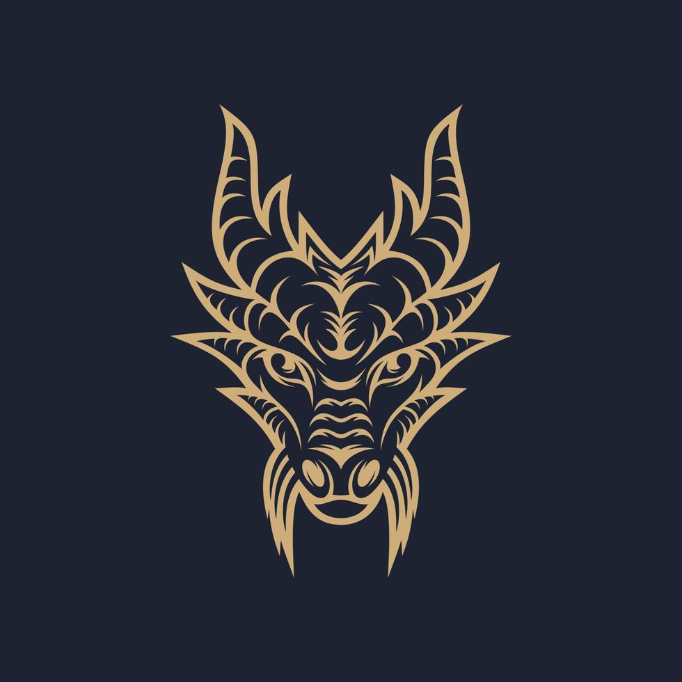 Dragon mascot logo design vector template