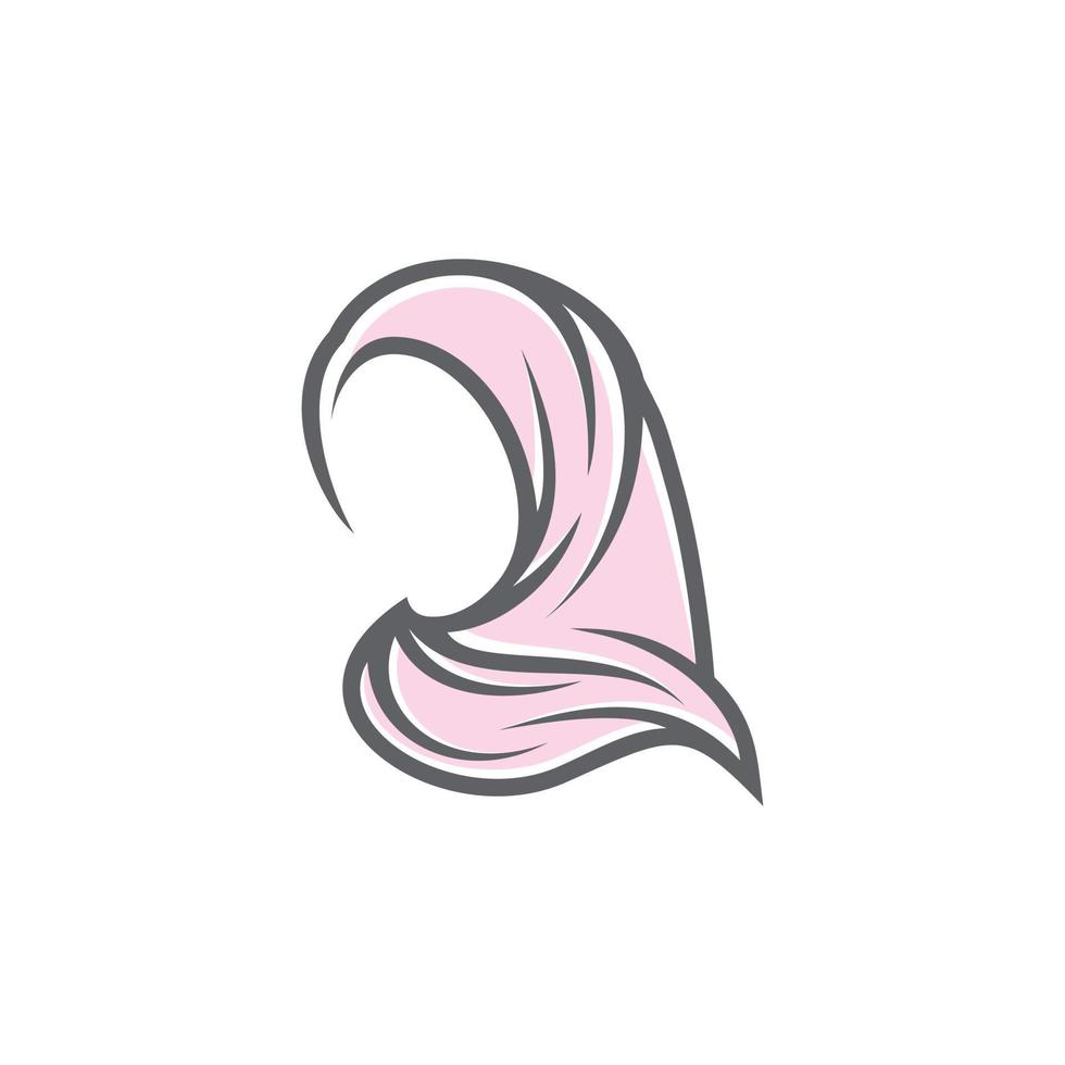 Beauty hijab logo designs vector muslimah fashion logo template