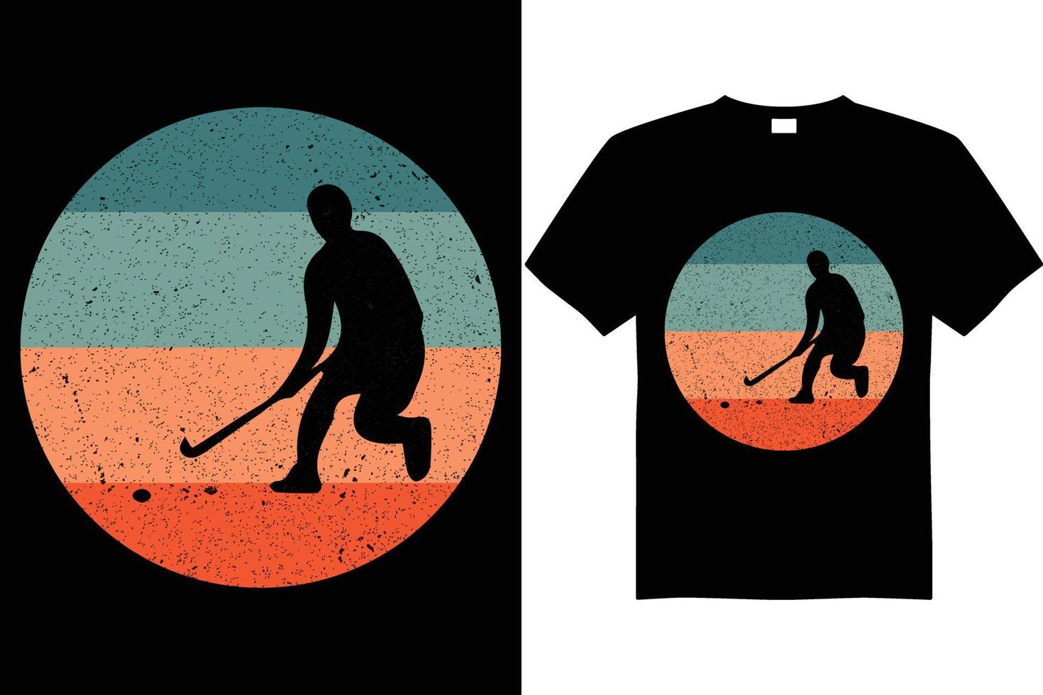 diseño de camiseta de hockey, camiseta de hockey divertida vector